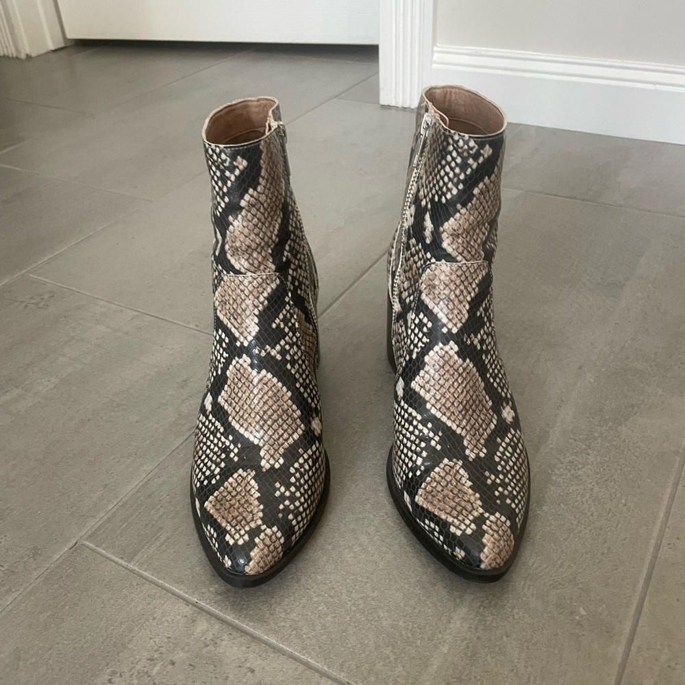Treasure & Bond Snake Skin Boots - like new!